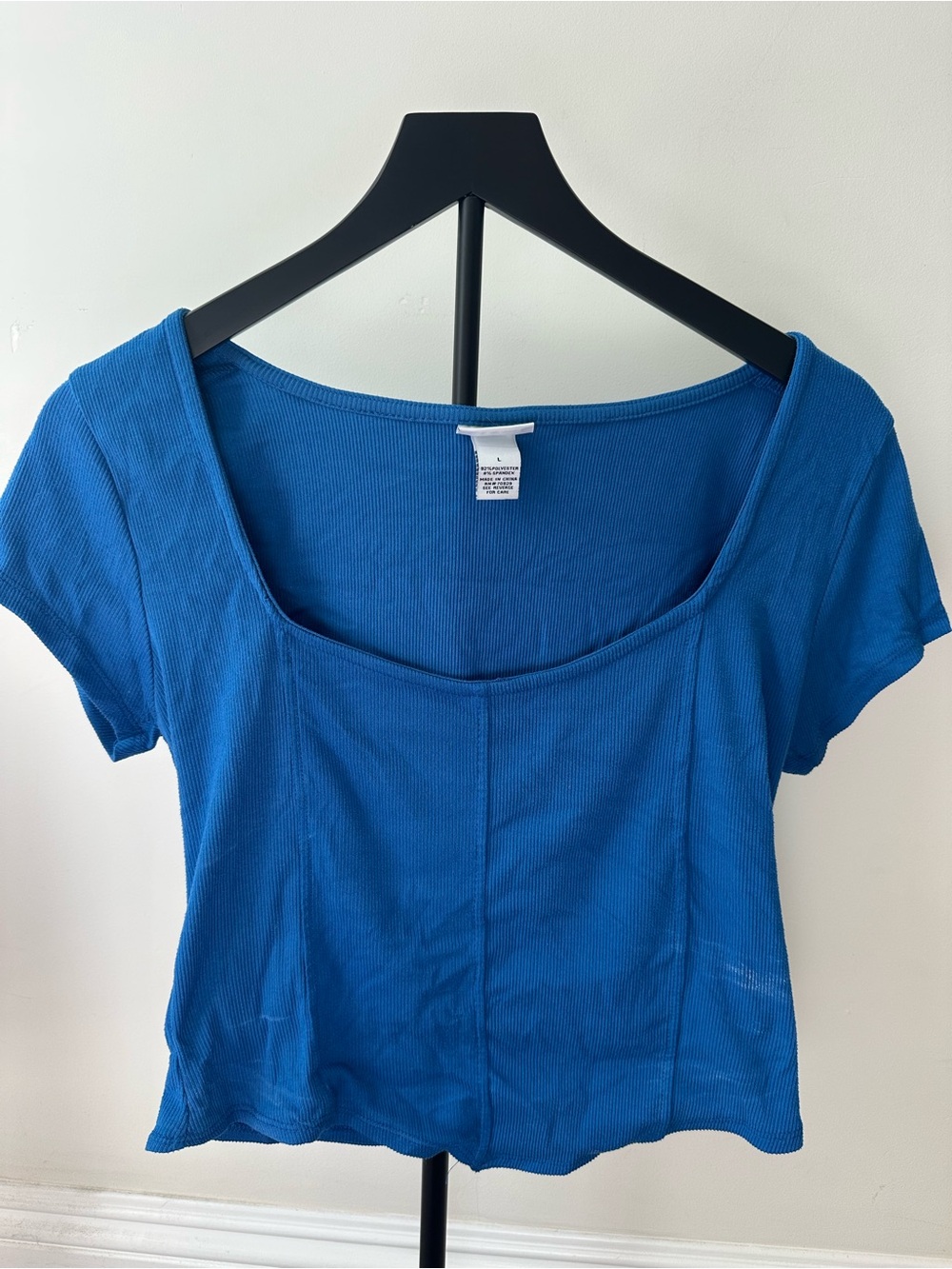 Rue21 Royal Blue Square Scoop Cropped Tee